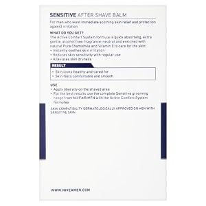 NIVEA Men Sensitive Post Shave Balm with Zero Percent Alcohol, Pack of 3 x 100 ml - Image 2
