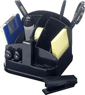 Ecobra Achilles 081001 - Lapicero múltiple con 9 compartimentos, color negro