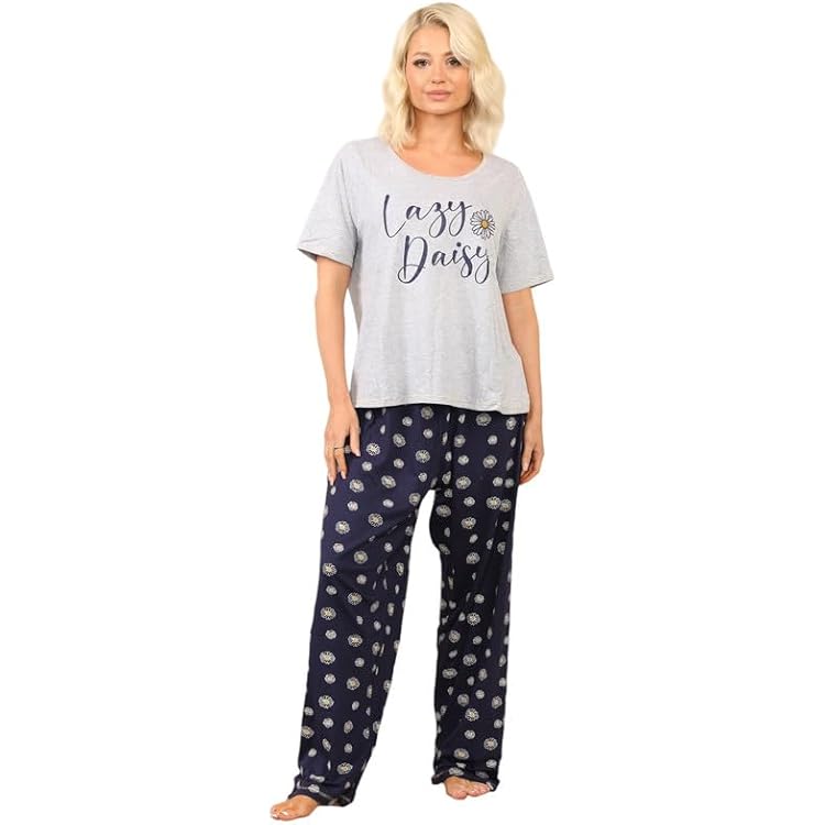 Bresdk Women's Pyjamas Set Cotton Short Sleeve Pjs For Women Sets Nightwear Summer Ladies Pyjama M1409 Blue S