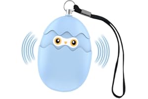 Qoosea Alarm bezpieczeństwa osobistego dla kobiet - 130 dB osobisty alarm klaksonu z stroboskopowym światłem LED SOS do samoobrony - idealny dla osób starszych i dzieci (niebieski)