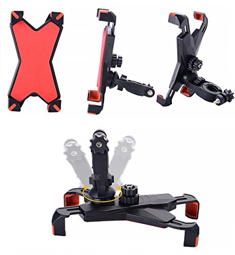 Fahrrad Handyhalterung, Selighting Universal Handy Halterung Outdoor Fahrradhalterung Fahrrad Lenker Halter 360Â° Drehbare Handyhalterung fÃ¼r 3.5-7 zoll Smartphone GPS-Schwarz (Schwarz)