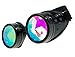 Produktbild MFAZ Morefaz Ltd Schutzbrille Schweißen Sonnenbrille Welding Cyber LED Goggles Steampunk Goth Round Cosplay Brille Party Fancy Dress (Kaleidoscope Black)