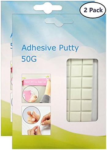 Adhesive Putty, XUDOAI Removable Poster Putty, Reusable Non-toxic Sticky Tack (Super Sticky Version) (2×50g)