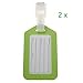 Produktbild 2x Koffergurt Gepäckgurt Gepäckband Kofferriemen Kofferband mit Zahlenschloss Reise Urlaub Gurt 5cm x 190cm (2x Luggage tags Green)