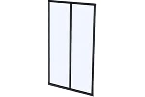 Vente-unique - Verriére Atelier en Aluminium thermolaqué - 60x105 cm - Noir - Bayview