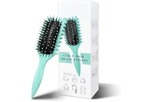 CFYYFC Curl Hair Brush, Lockenbürste, Curl Define Styling Brush, Curl Define Stylingbürste, Haarbürste zum Entwirren für Frauen (Grün)
