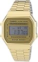 Casio - A168WG-9EF - Vintage - Montre Mixte - Quartz Digital - Cadran LCD - Bracelet Acier plaqu&eacute; Dor&eacute;