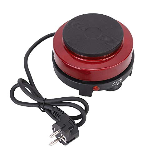 500W Ménage Portable Mini Poêle Électrique Chauffe-Plaque Chauffante (Prise EU Rouge 220-240V) pour Cuisine À Domicile