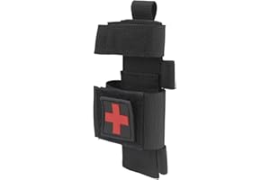 Yicare Pochette De Garrot, Porte-Outil Tactique Multi-usages Gadget Sac De Taille Sac De Rangement De Jambe Tombante pour Les Premiers Secours en Plein Air (Noir)