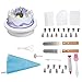 Produktbild 35-Teiliges Tortenplatte Drehbar Tortenständer Inklusive Spritztüllen Set und  Spritzbeutel, Dekorierstift, Tortenmesser, Teigschaber, Backpinsel, Blume Lifter, Spitze Koppler