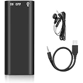 Super Ultra Mini 16GB Audio Recorder And MP3 Player Compatible For Course Recording Interview Recording