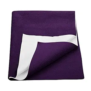 Trance Water Proof Bed Dry Sheets for Kids | Baby Bed Protectors | Mattress Protectors for New Born Children | Bedsheet Cover Mats for Wet (140x100 cm, Large, Plum)
