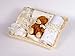 Gift Wrapped Cream Baby Shower Hamper with 12 Newborn Essentials