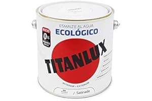 Titanlux - Esmalte Ecológico Satinado 4 L - Esmalte Superficies al Agua - Gran anclado