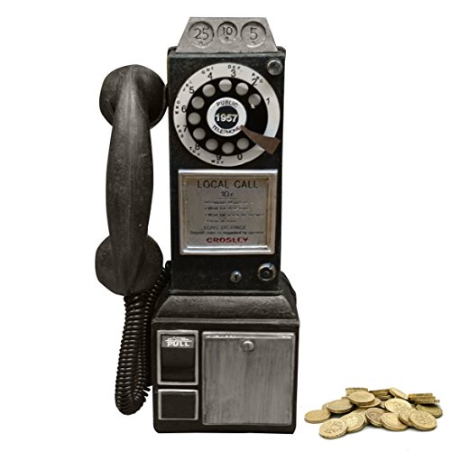 New Retro regalo negro Payphone caja de dinero (pay45)