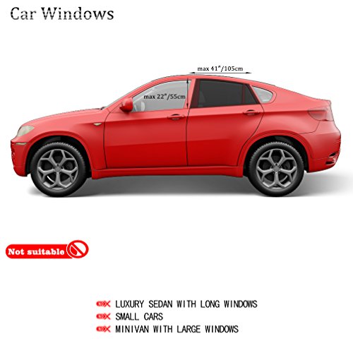 Vanwalk Auto Fenster Schatten, Sun Window Shade Screen Cover Block UV Strahlen für Kinder und Haustiere (Packung mit 2) - 6