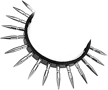 Black studded collar, 15 extra-long killer rivets, Gothic, Punk