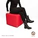 Arketi-com Ottoman Cube Orange Polyurethane High Density Height cm 45 Side cm 45 Hand Made in Italy
