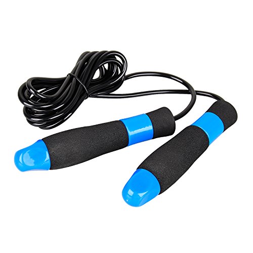 BAYTTER® Springseil Jump Rope für Fitness Bodybuildung Sport Freizeit, Zusatzgewichte (wählbar), Seil einstellbar / nicht verstellbar 2,8 Meter, Holzgriffe / PP Griffe (wählbar) mit Kugellager