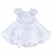 EESHOW Baby Girls Flower Rose Christening Dress Wedding Pageant Party Communion Princess Dresses White 0-3 Months