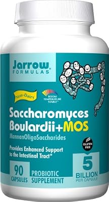 Jarrow Formulas Saccharomyces Boulardii + MOS MannanOligoSaccharides x90Vcaps - Bioflor Probiotic
