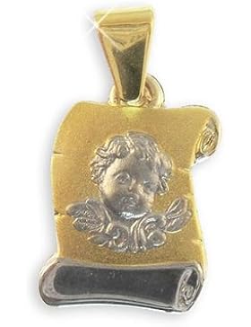 Echt 14 Karat Gold 585 Anhänger Schutzengel Bicolor (Art.213058) GRATIS-SOFORT-GRAVUR