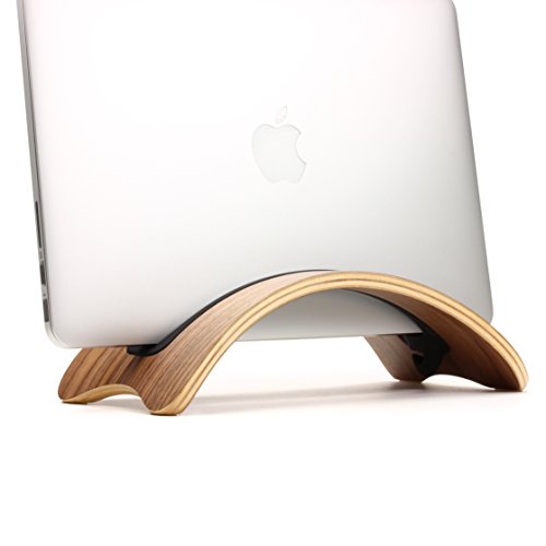 [TOP] Original Urcover® Edition Samdi Echt Holz Notebookständer und Tablet Halter [Deutscher FACHHANDEL] Designer Laptopständer für Lenovo|Asus|Samsung|MacBook|iPad Ständer| Tabletständer Dunkel Braun - 2