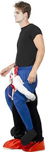 Smiffys Adult men's Sinister Clown Piggy Back Costume, One Piece Suit and Mock Legs, Cirque Sinister, Halloween, One Size, 45201 reviews Smiffys Adult men's Sinister Clown Piggy Back Costume, One Piece Suit and Mock Legs, Cirque Sinister, Halloween, One Size, 45201