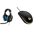Logitech G432 Cuffie Gaming Cablate, Audio Surround 7.1, Cuffie Dts: X 2.0 & G203 Lightsync Mouse Gaming Con Illuminazione Rg