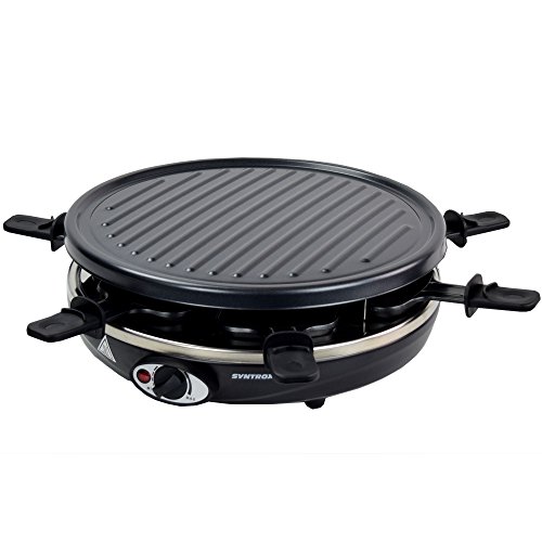 Syntrox Germany Basel 4 in 1 Raclette Crepemaker Grill Pancakemaker für 6 Personen - 6