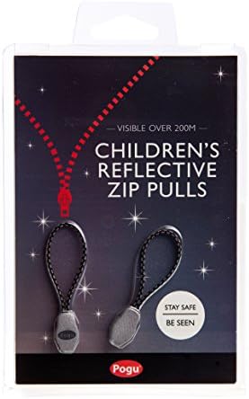 POGU Reflective Zip Pulls x 2 - Scotchlite Safety - High Visibility All Day and Night. For Running, Cycling, Dog-Walking, Motorcycle, School and Horse Riding