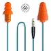 Produktbild PlugFones, Ohrstöpsel der "In Guardian"-Serie mit eingebauten Ohrhörern, aus Schaumstoff und Silikon, orange