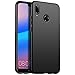 Produktbild Karomenic Plastik Hart PC Hülle kompatibel mit Huawei P30 Lite Schutzhülle Ultra Dünn Anti-Scratch Handyhülle Anti-Fingerabdruck Stoßdämpfend Hardcase Bumper Cover Tasche Schale,Schwarz