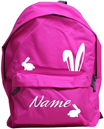 Children's Personalised Bunny Rabbit Rucksack, Fuchsia