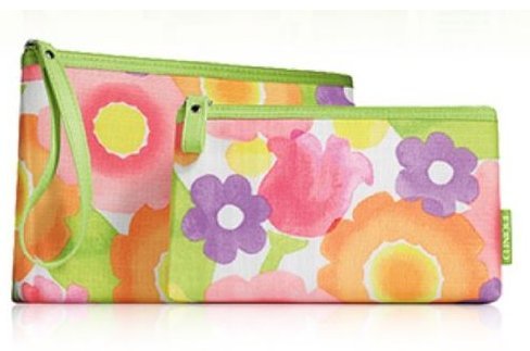 Clinique Flower Style Makeup Bag Set (Twin bags)