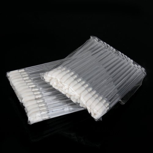 SODIAL(R) 100 Pcs Disposable Lip Brush Gloss Wands Applicator Makeup Cosmetic Tool White