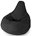 GARDEN FURNITURE Black Water Resistant Beanbag Lounger For Kids Perfect For Indoors or Outdoors