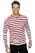 Produktbild Smiffys Herren Gestreiftes T-Shirt mit langen Armen, Größe: L, Rot und Weiß, 46830