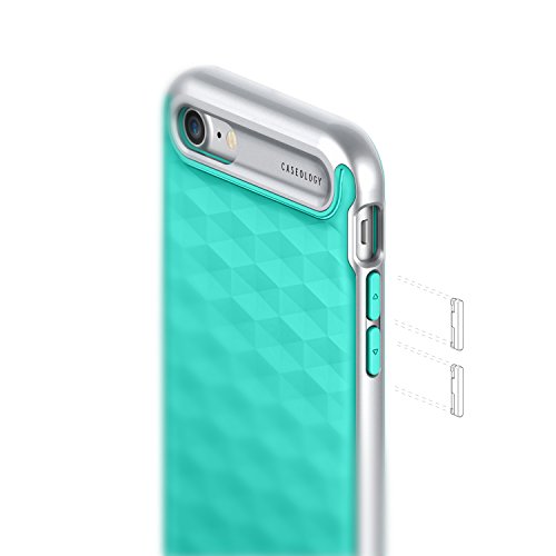 Caseology Funda iPhone 7  Funda iPhone 8   Serie Parallax  Proteccion Delgada Agarre Texturizado y Diseno geometrico  hombreta Verde - Mint Green  para Apple iPhone 7  2016    iPhone 8  2017 