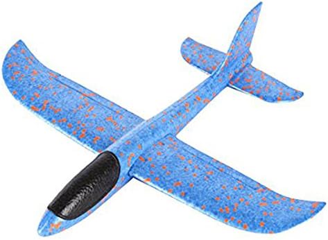 Foam Airplane Toy, AmuseNd Throwing Glider Inertia Plane Bubble Aircraft Hand Launch Toy Outdoor Sports Model for Kids Children Gift