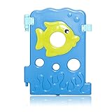 BABY VIVO Laufgitter Laufstall Zusatzpaket Baby Absperrgitter Krabbelgitter Schutzgitter für Kinder aus Kunststoff mit Tür und Spielzeug – Sea World – 4 Elemente - 2