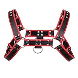 arnes cuero perro grande Chaleco ajustado sexy con corchetes y anillos para hombre