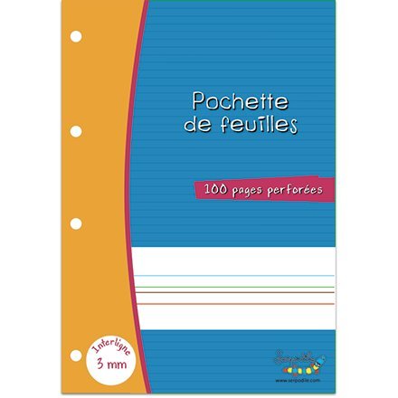 Copies simples - lignes de couleurs - interligne 3mm