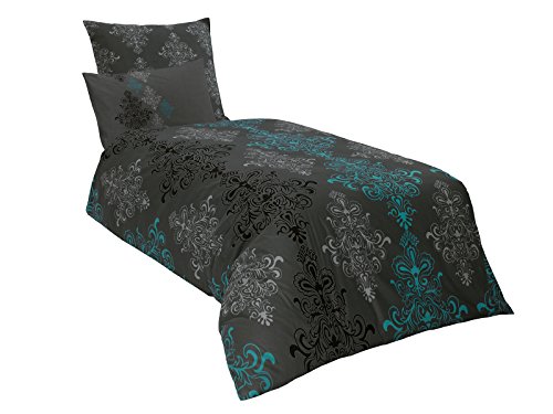 Class Home Collection Renforce 100% Baumwolle Bettwäsche Bettgarnitur mit Reißverschluss Aura (135 cm x 200 cm)