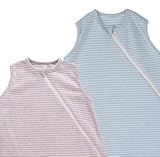 Popolini Sommer-Schlafsack blau-grau Bio-Baumwolle (einlagig, ungefüttert) - 3