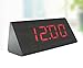 Produktbild LXh.CN Retro-Wood Ledclocks elektronische Uhr Faule Menschen Schweigen der Alarm Clock Kreative Geschenke, Dunkles Holz, Rotes Licht