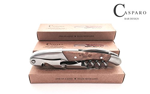 Professioneller Korkenzieher & Flaschenöffner | Sommelier & Laguiole Kellnermesser | Premium Weinöffner | edles Weinzubehör | Casparo Design - 6