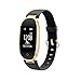 Produktbild Fitness Tracker, Frauen Schwimmen Wasserdicht GPS, Musik Kontrolle Hart Rat Activity Tracker mit Touch Screen, Sleep Monitor, Kalorien/Schritt Zähler, Best Smart Armband Armband für Freundin S S3-Black&gold