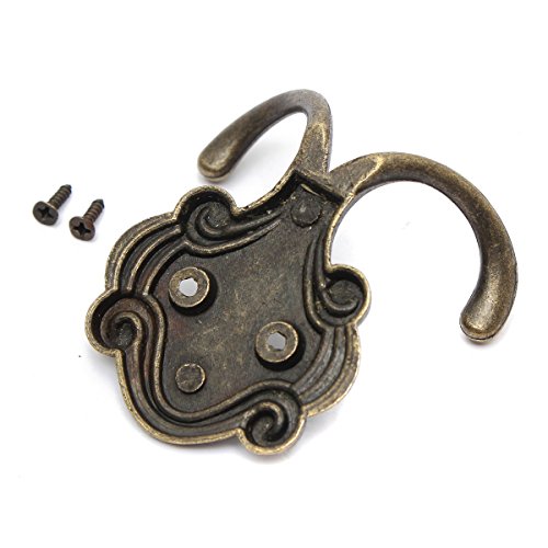 KING DO WAY 6 Stueck Retro Wandhaken Garderobenhaken Gusseisen Kleiderhaken Huthaken Tuer Haken - 4