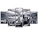 Produktbild Wsxxnhh Modulare Bild Malerei 5 Panel Chicago Skyline Gebäude Moderne Druck Typ Poster Leinwand Malerei Hd Druck Wohnkultur-20Cmx35/45/55Cm,Without Frame